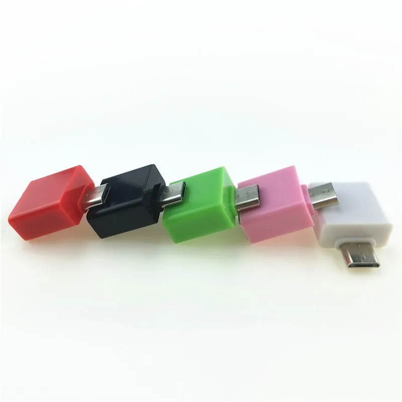 Квадратный Мини OTG USB кабель OTG адаптер Micro USB штекер USB 2,0 Женский конвертер для планшета Android samsung Xiaomi huawei Phone