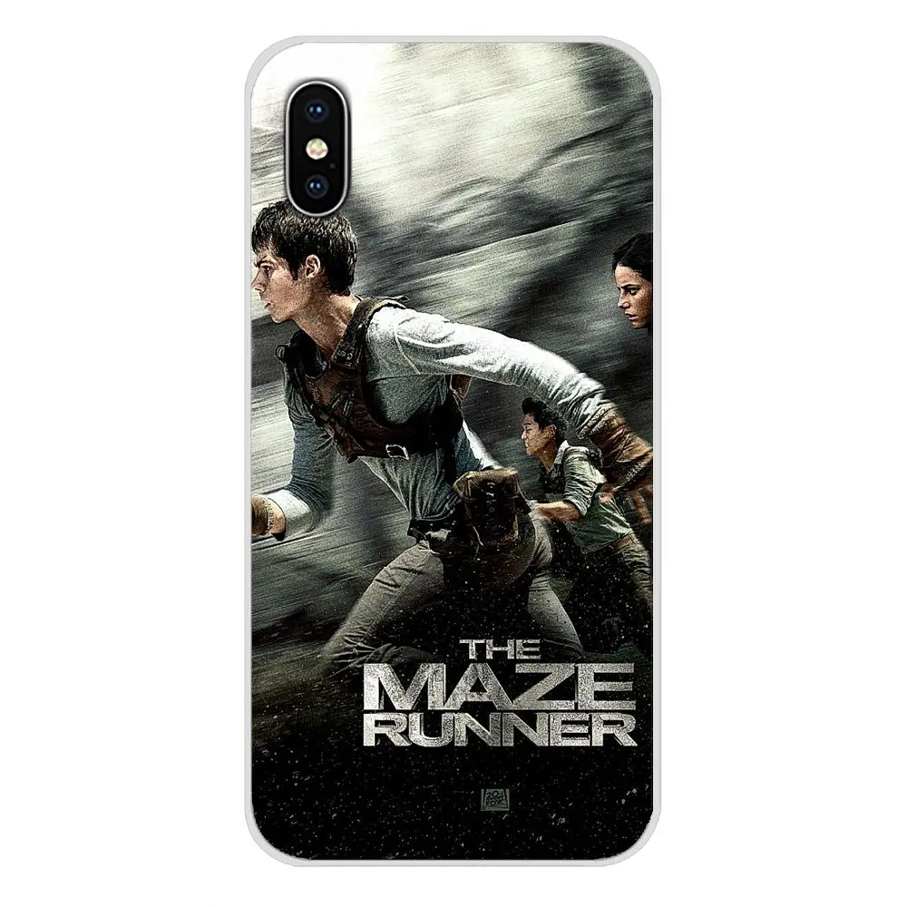Прозрачный чехол из ТПУ с принтом Лабиринт бегун для Apple iPhone X XR XS MAX 4 4S 5 5S 5C SE 6 6S 7 8