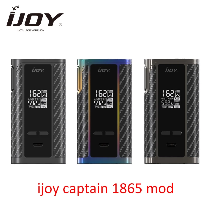 Оригинальный IJOY капитан 1865 коробка мод 162 Вт выход 0 96 дюймов OLED и огромный дисплей