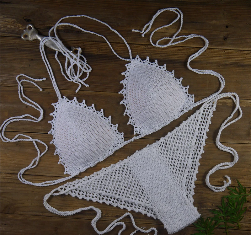 2018 вязаный купальник сексуальный комплект бикини для женщин купальный костюм