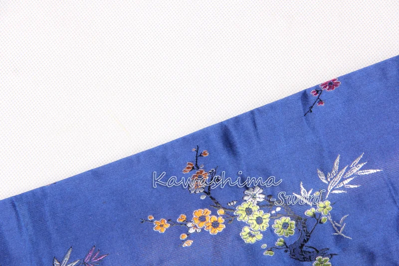 Японский самурайский меч шелковая сумка темно-синего цвета вышитый