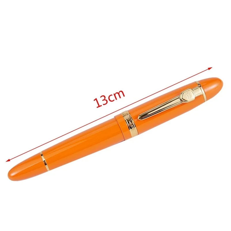 Orange gold clip Классическая Роскошная Шариковая ручка Jinhao 159, 0,7 мм, Ручка-роллер для подписи, ручка для руководителя, тяжелая ручка, деловые канцелярские принадлежности - Цвет: Orange gold clip