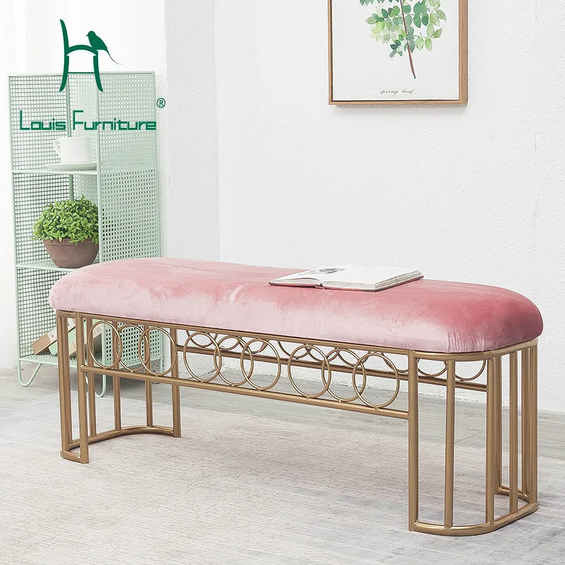 

Louis Fashion, табуретки, простые скандинавские железные современные минималистичные диванные туфли и обувь для магазина одежды, тестовая обувь ...