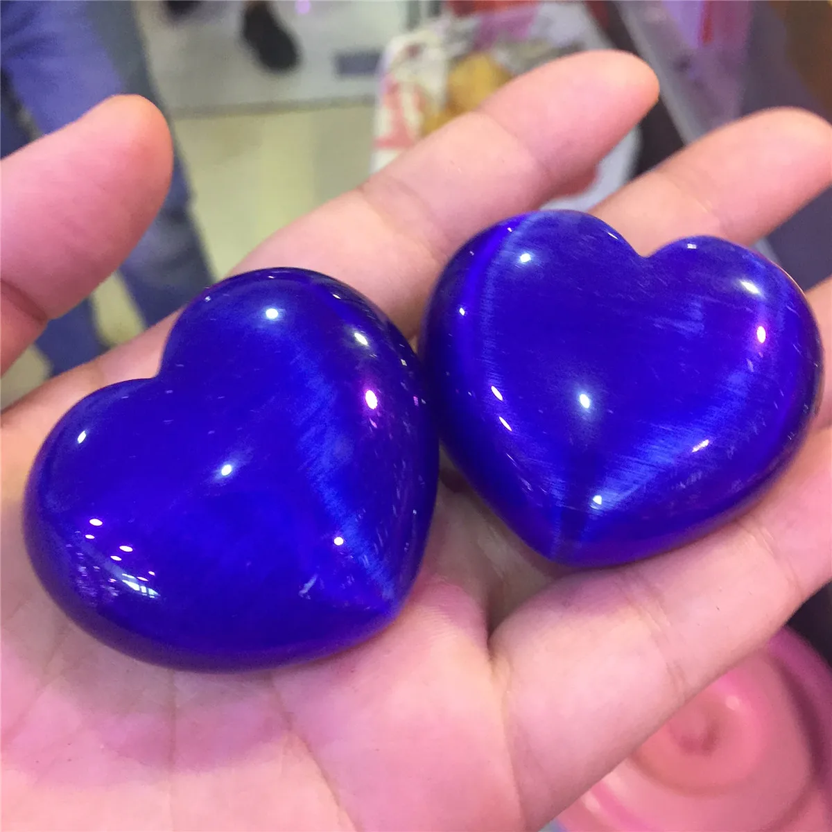 1 шт. Бесплатная доставка натуральный камень синий Кошачий глаз ручной работы