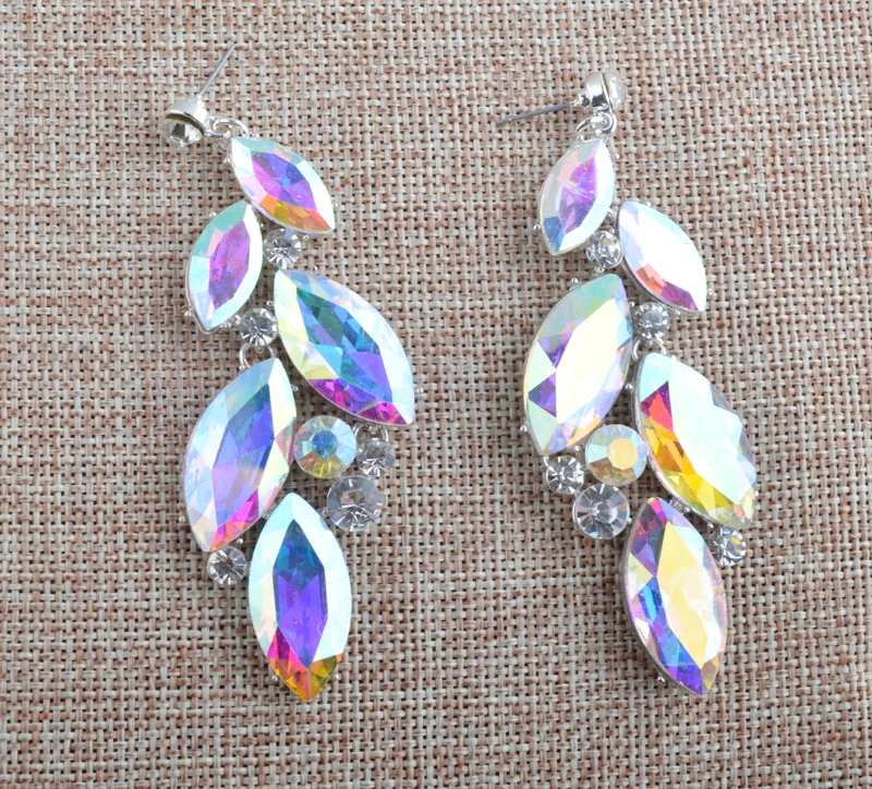 Женские классические серьги подвески AB высококачественные блестящие с