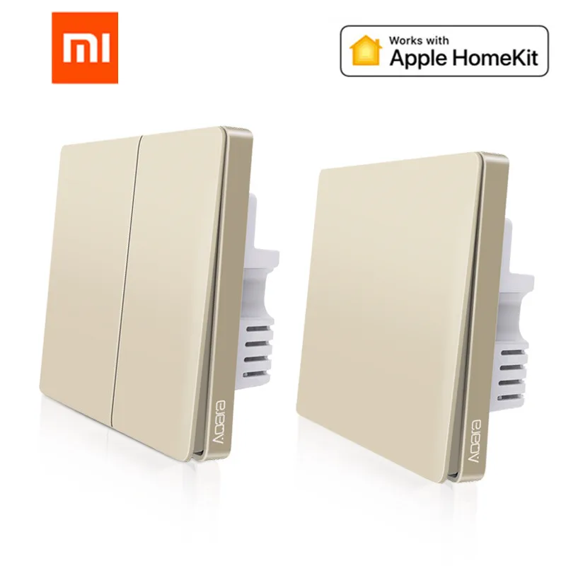 Обновленная версия Xiaomi Aqara настенный выключатель Smart ZigBee Zero Line Fire Wire Light пульт