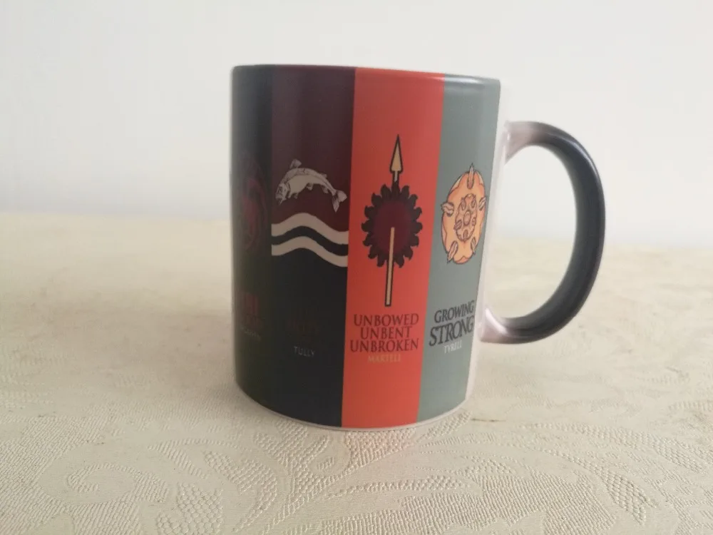 Игра престолов кружки дом Старк Дейенерис Таргариен тепло изменение цвета Песнь