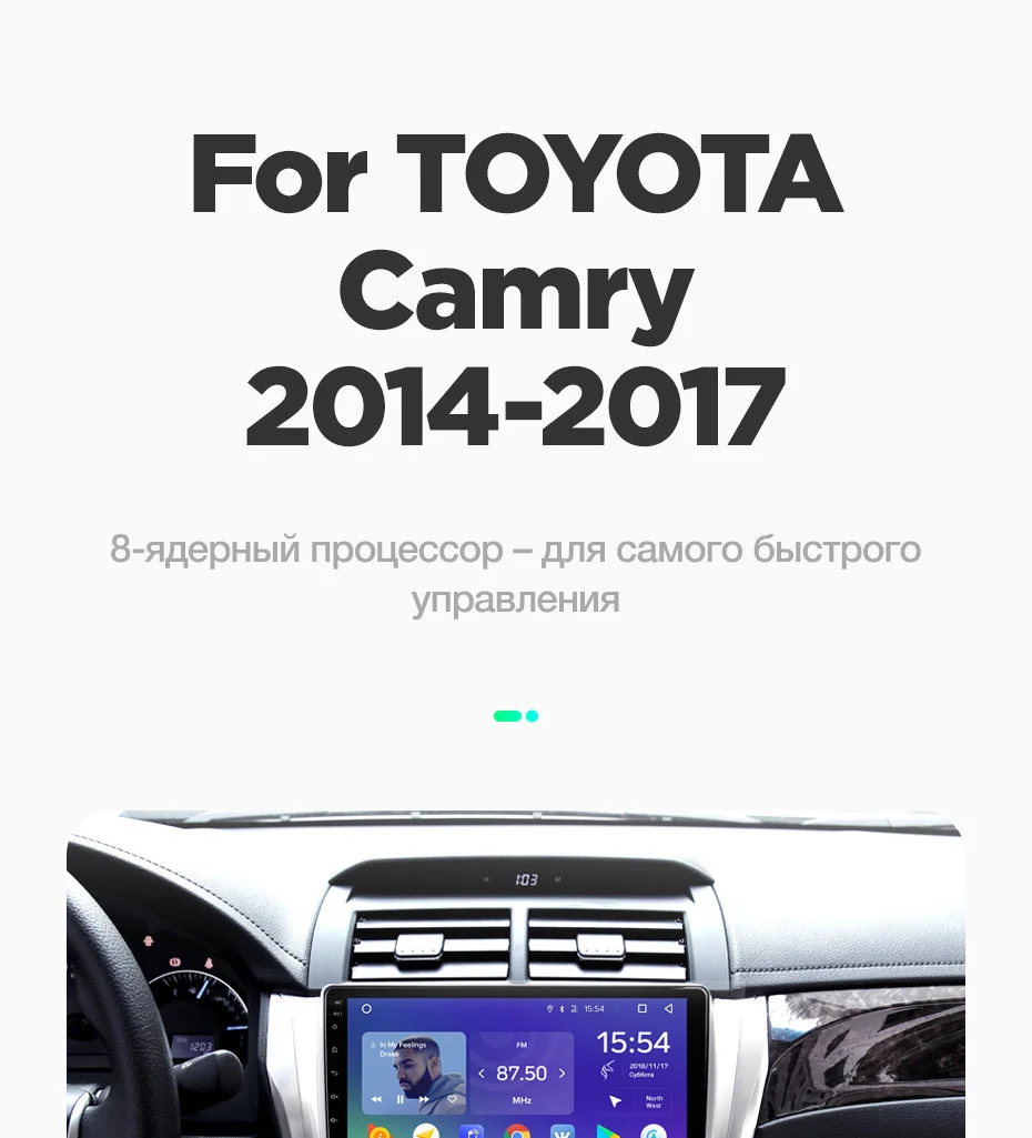 TEYES SPRO Штатное Головное устройство For Toyota Camry- GPS Android 8.1 aвтомагнитола магнитола автомагнитолы Андроид для Камри 8.2 поколение XV50 аксессуары штатная магнитола автомобильная мультимедиа