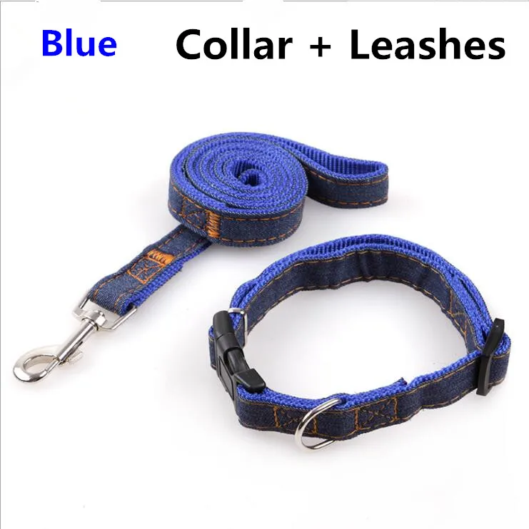Blue Collar Leashes Новинка, высокое качество, воротник, стереометрическая веревка, износостойкая, ковбойская, сшитая, Тяговая веревка, нагрудные ремни, воротник, набор, ремни для больших собак - Цвет: Blue Collar Leashes