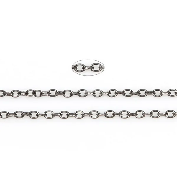 Gunmetal 5 м 3*2 мм 4*3 мм 6*4 мм серебро/золото/бронза металлические звенья цепи оптом ожерелье цепь для самостоятельного изготовления ювелирных изделий браслет - Цвет: Gunmetal