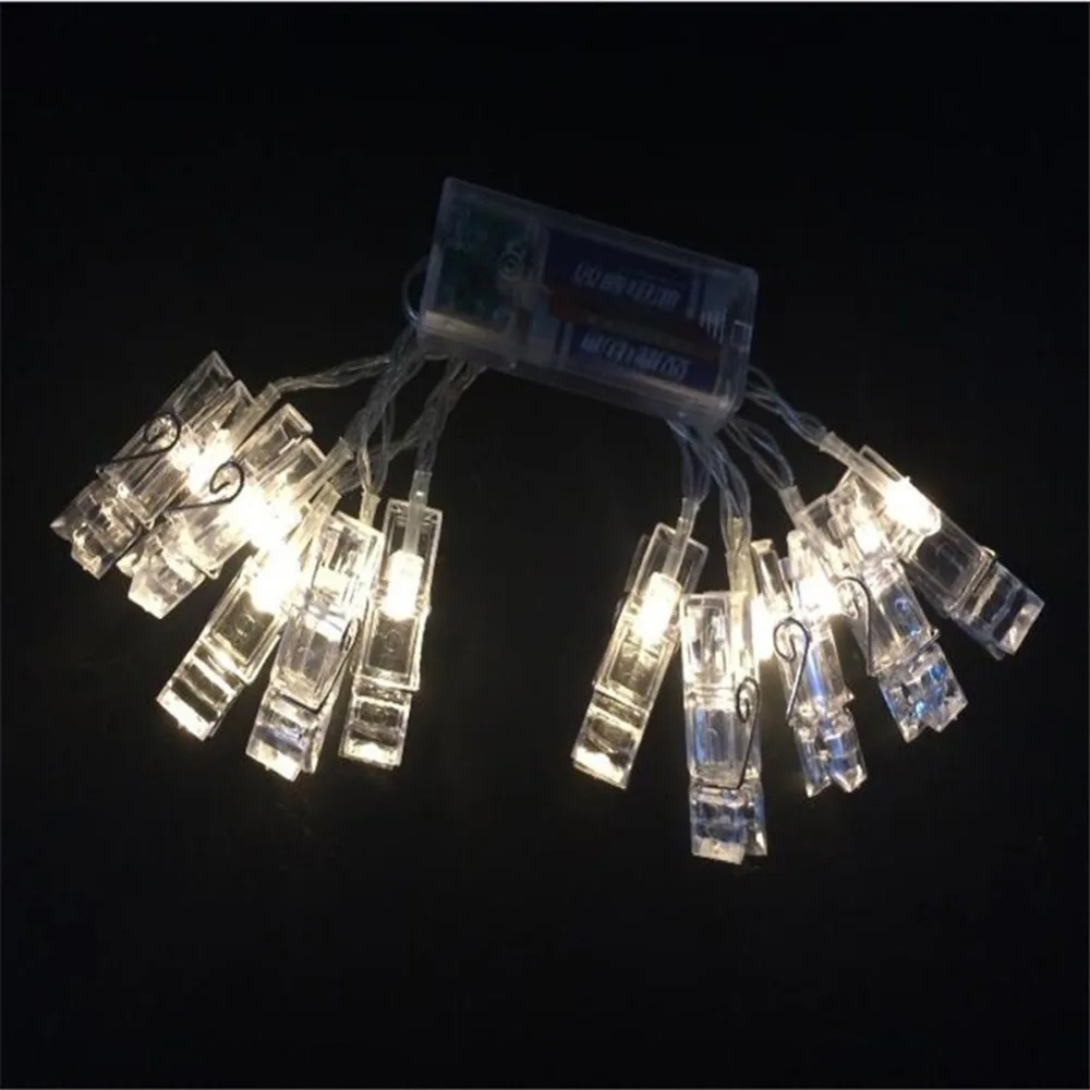 1 2 м 10 LED карты фото Зажимы колышки яркая Гирлянда Свет лампы домашние
