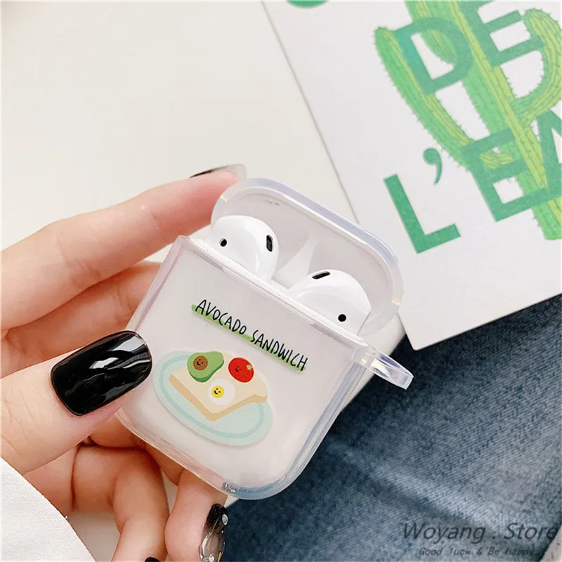 Летний чехол с фруктовым узором для Airpods, милый чехол для наушников AirPods, мультяшная bluetooth-гарнитура, Мягкий ТПУ силиконовый чехол