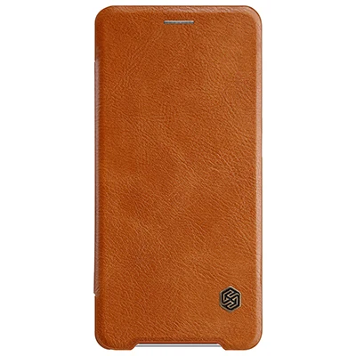 Коричневый Кожаный чехол Nillkin QIN для sony Xperia XZ2 Compact Card Pocket wallet bag роскошный флип-чехол sony XZ2 Compact+ розничная посылка - Цвет: Коричневый