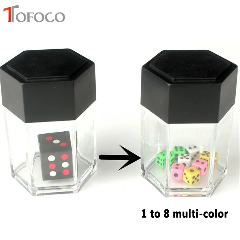 1-8 Colorful TOFOCO Большой взрыв взрывные кости крупным планом волшебный трюк игрушки волшебные реквизиты Смешные шутки шалость игрушка для детей подарок - Цвет: 1-8 Colorful