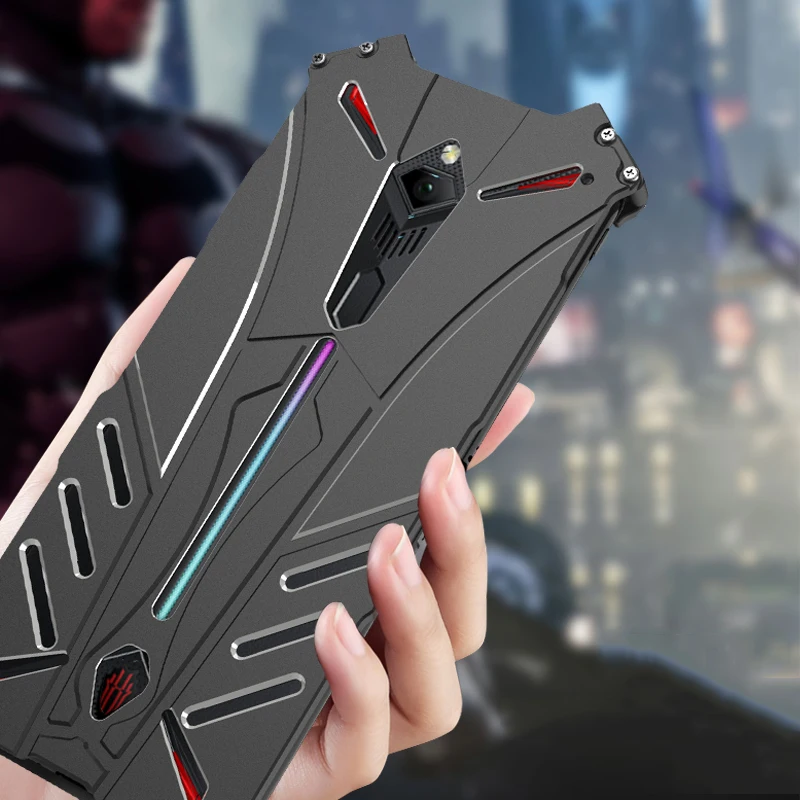 Роскошные Алюминий металлический чехол для телефона Zte Nubia Red Magic 3s Coque тонкий