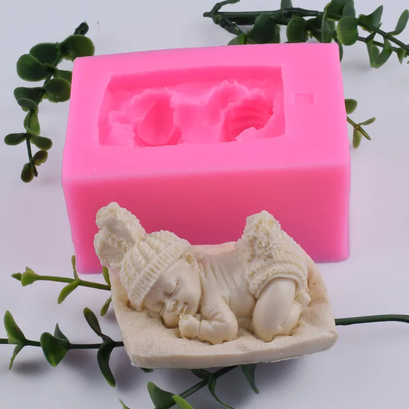 WISHMETYOU 3D Спящий ребенок мыло формы для искусства силиконовые украшения торта