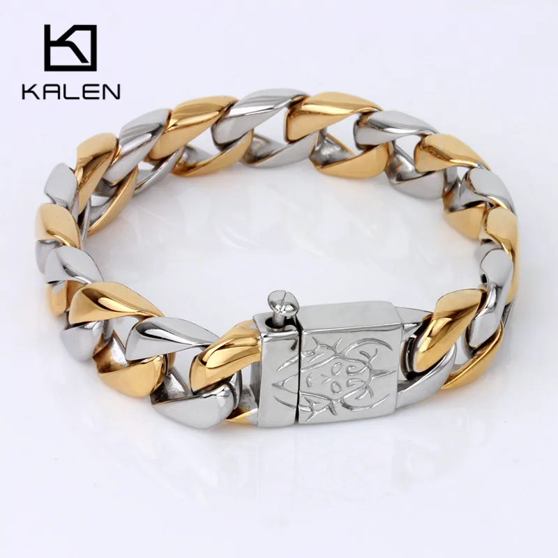 Мужской браслет-цепочка KALEN браслет из нержавеющей стали шириной 16 мм с