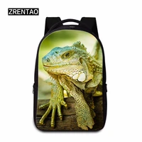 zrentao animal printing laptop bag teens school backpack lizard print mochilas casual daily college bookbag traveling backpack