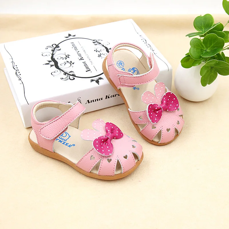 

Summer New Girls Sandals Bowtie Dot Princess Shoes Cartoon Pink Baby Shoes Children's Sandals Girls Shoes Kids