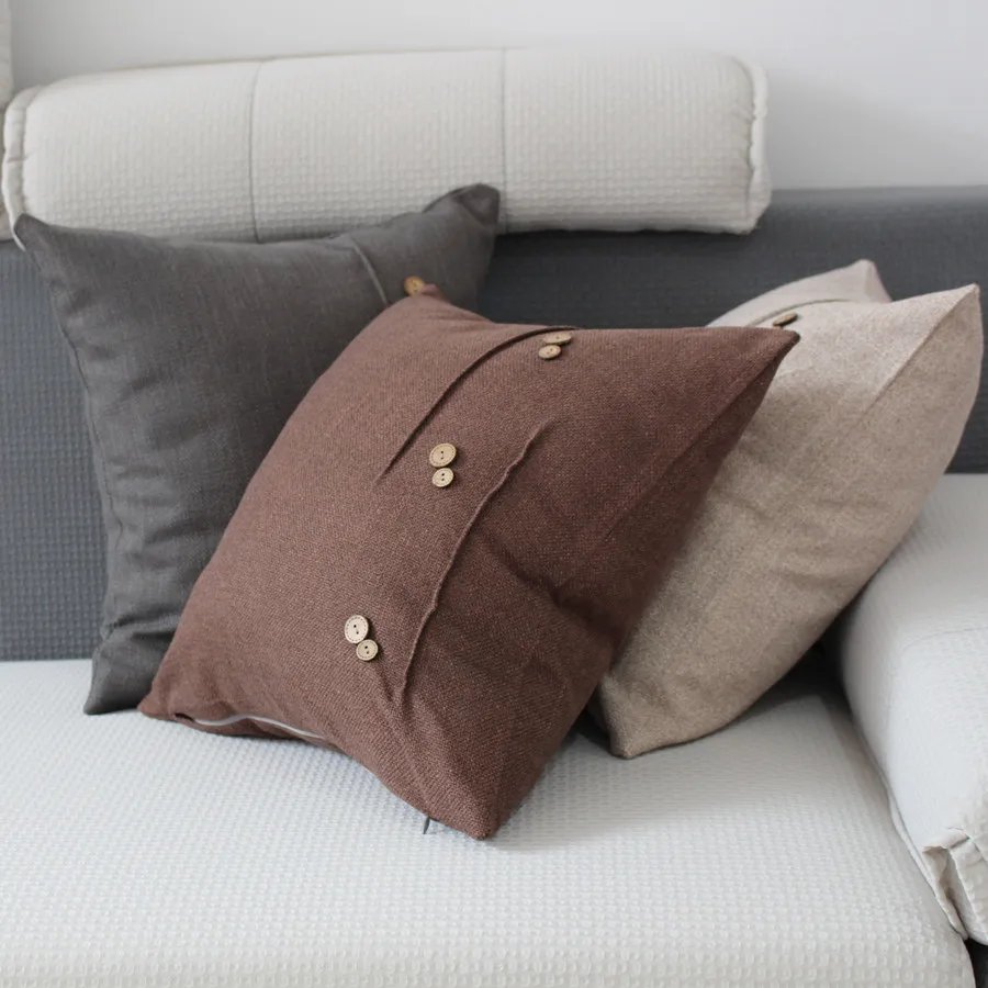 Роскошный сплошной Шикарный чехол с низким вырезом хлопковые льняные