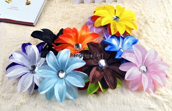 New13pcs 5" crystal Tropical Lily hair flower Clip Bow Lady Head baby gril gift free shipping | Детская одежда и обувь