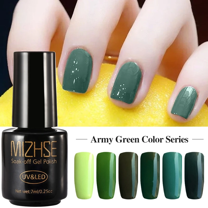 set 18 MIZHSE 7 мл светлый Цветной Гель-лак набор Esmalte Гель-лак резиновая основа верхнее покрытие грунтовка Замачивание лаковый лак Быстро Сухой Гель-лак - Цвет: set 18