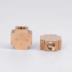 Латунный сплиттер, блок, перекрестный, 4-сторонний, штуцер для труб DN8 14 