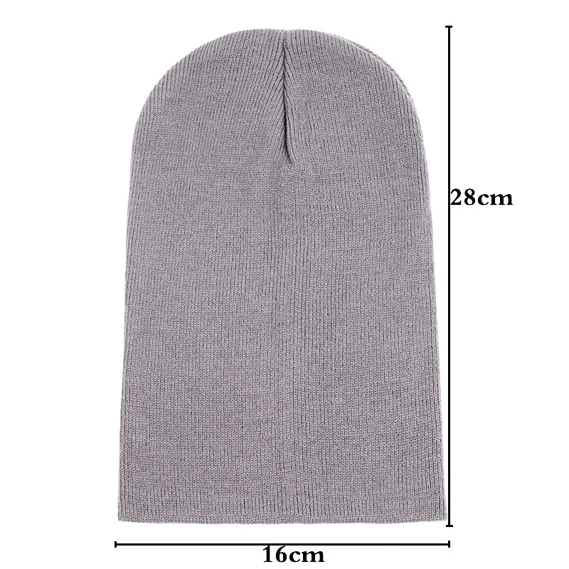 Однотонные вязаные облегающие шапки 2020 зимние теплые лыжные для мужчин и женщин