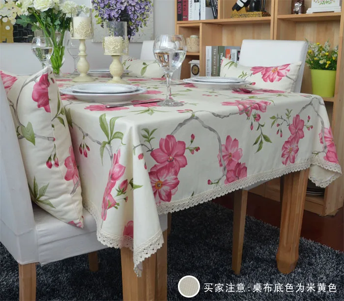 Простой садовый Хлопковый чехол для стола с цветочным принтом | Дом и сад