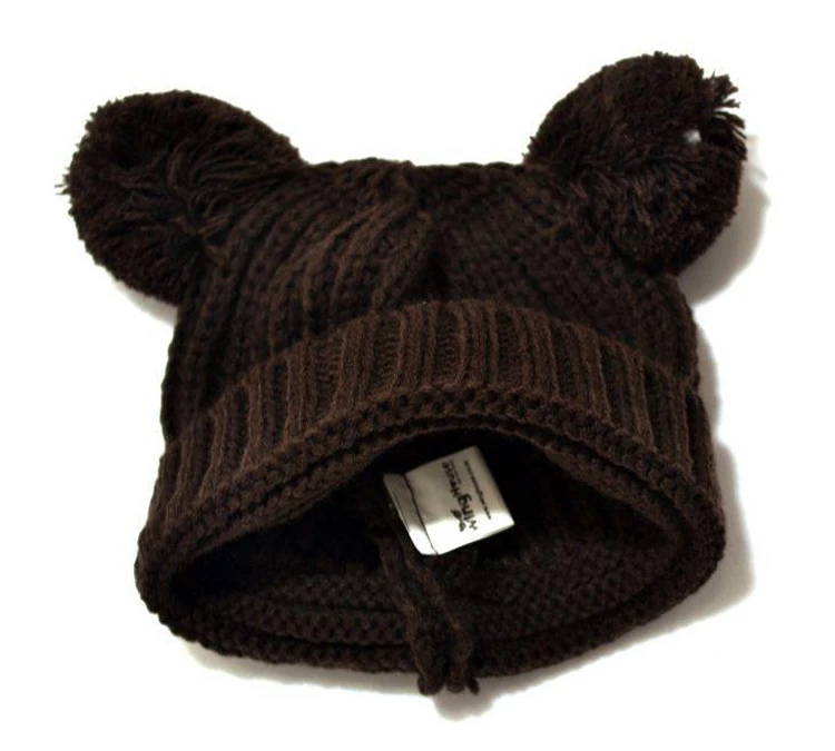 Baby Winter Hat Tuque for 5 to 36 Months Girls Boys Kids Children Dual Ball Knit Sweater Cap Hats Warm Knitted | Детская одежда и