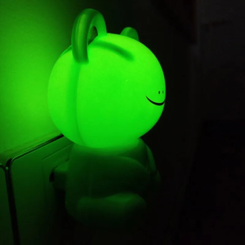 Творческий лягушка plug свет controll датчик ночь светодиодная бра спальня украшения