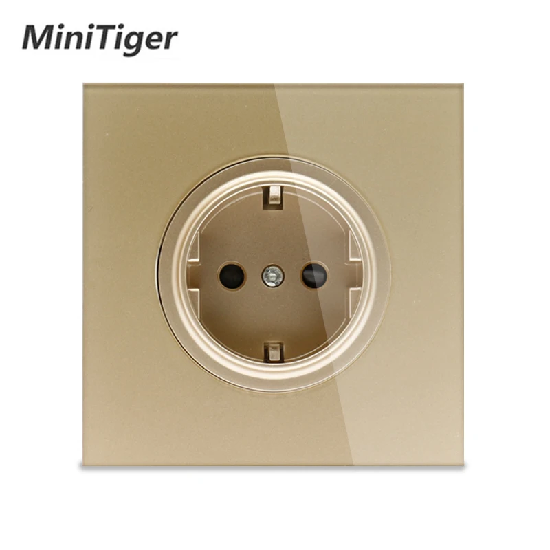 Minitiger 2019 Новое поступление стеклянная панель с кристаллами 16А стандарт ЕС