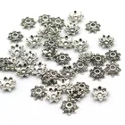 8 мм модные Лепестковые бусины тибетские Серебристые Цветные Цветочные Лепестковые бусины из цинкового сплава шармы для ювелирных изделий DIY 200 шт.лот