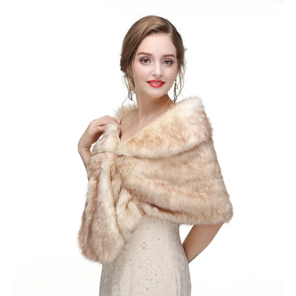 Forevergracedress элегантные мягкие осенне-зимние свадебные обертывания из искусственного меха, куртки-болеро Свадебные пальто шали шарфы PJ434