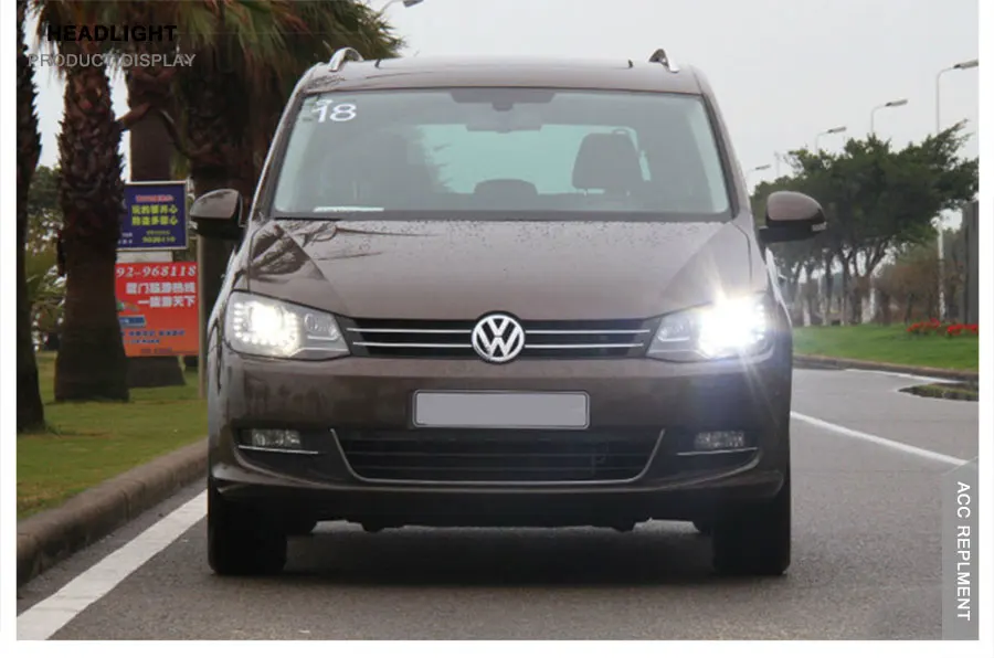 2 шт. светодиодный фары для VW Sharan 2012- светодиодный автомобильный фонарь ангельские глазки ксенон HID комплект Противотуманные фары светодиодный дневные ходовые огни