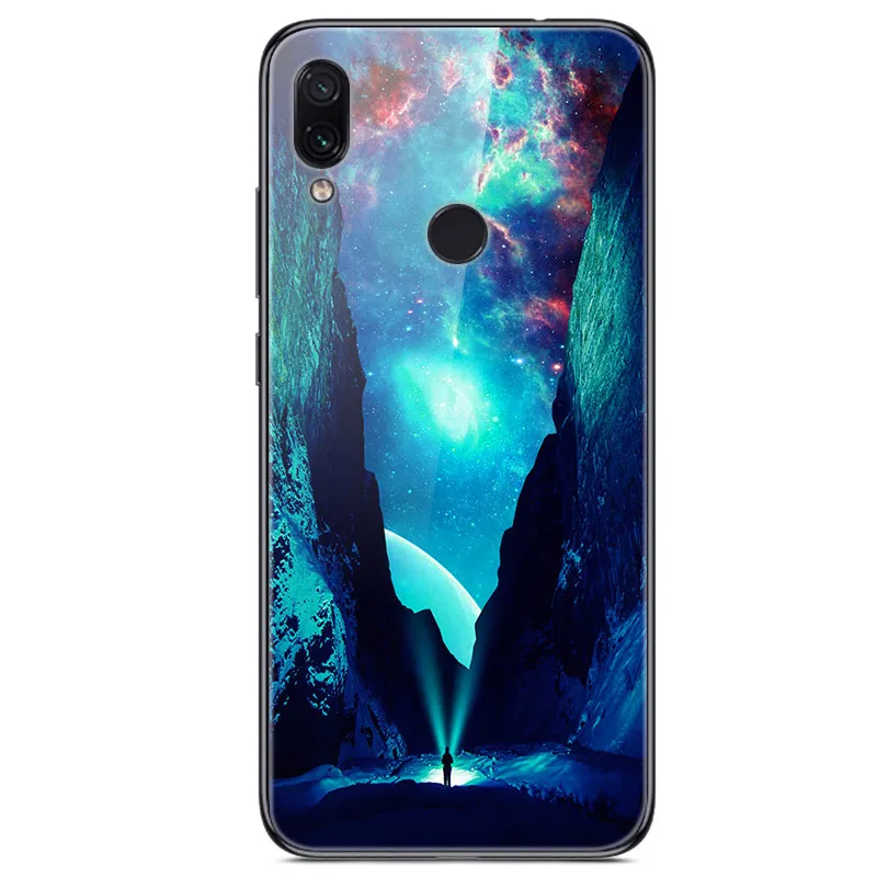01 6,3 ''для xiaomi Redmi Note 7, чехол из закаленного стекла, мягкий бампер, 3D печать, чехол для xiaomi Redmi Note 7, Note7 Pro 7 S, чехол для телефона - Цвет: 01