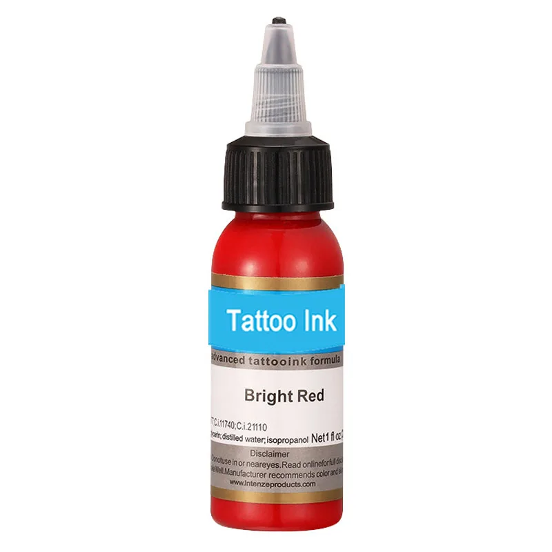 bright red Краски для татуировки 30 мл 1 унц. Набор пигментных чернил для татуировки 14 цветов для тату-арта комплект U-PICK каждого цвета Прямая поставка - Цвет: bright red