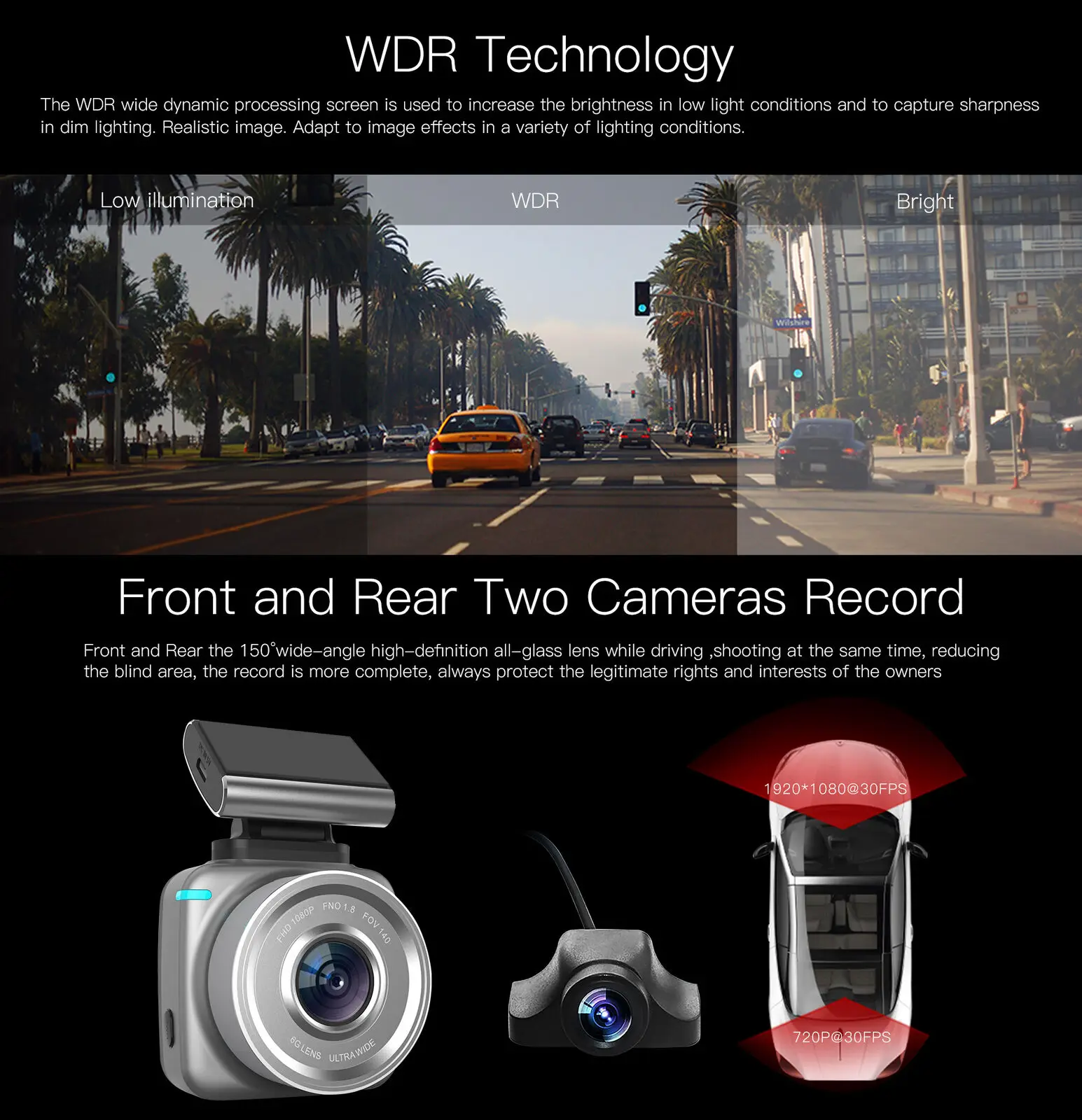 2019 Q2 новейший Автомобильный видеорегистратор радар детектор FHD 1080P wifi видео