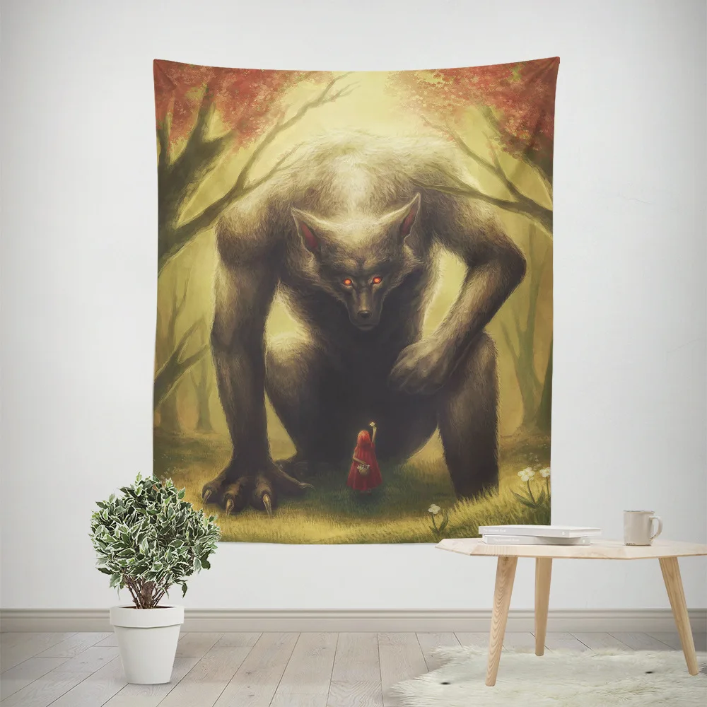 2019 лесной пейзаж узор Сказочный Мир животных Печать Висячие стены гобелен