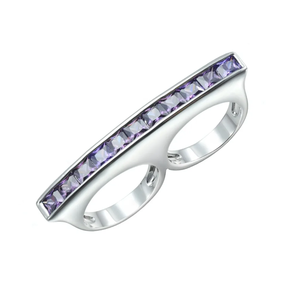 Модные ювелирные изделия KIVN роскошный кубический цирконий с двумя