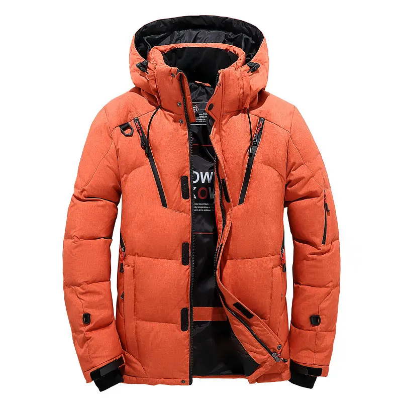 

Thick Warm Men Winter Jacket Coat Hooded Solid Fashion Parka High Quality Windproof Casual Slim Mens Overcoat