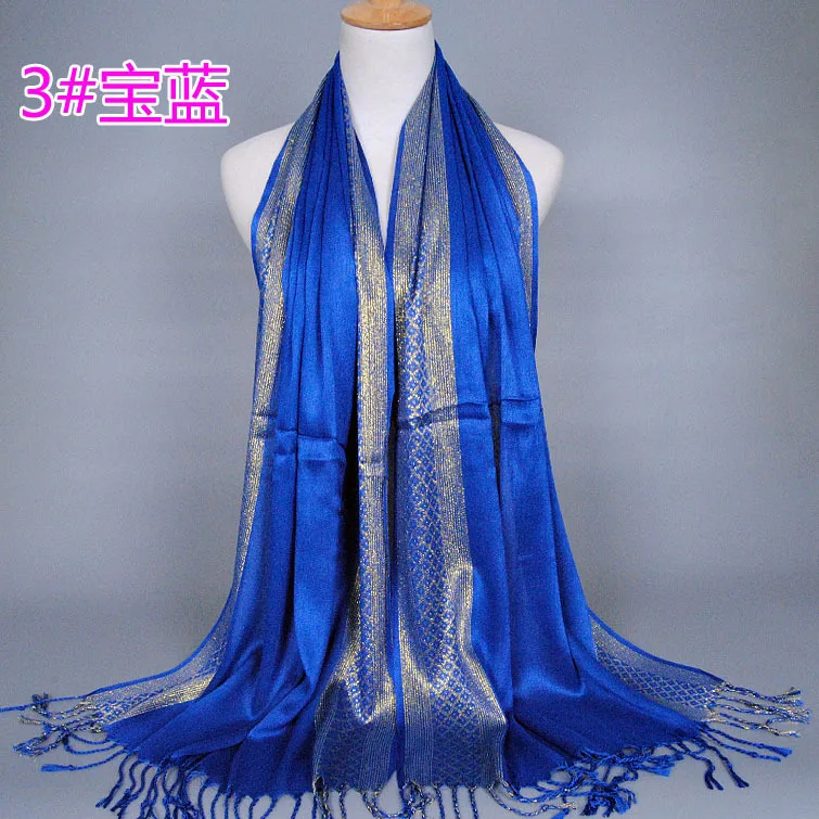 Высококачественный шарф h1025из вискозы и хлопка с бахромой длинный Блестящий