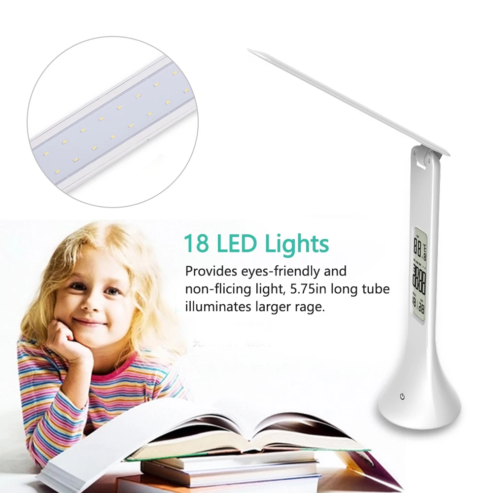 SHGO LED настольная лампа складная с регулируемой яркостью сенсорная Настольная