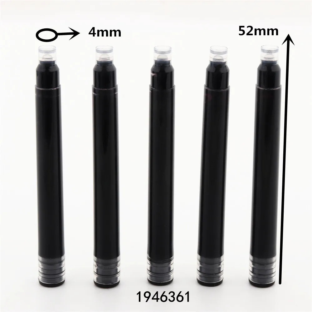 5pcs ink Black Высокое качество 5 шт цвета чернила перьевая ручка портативная ручка качество чернил не повредит ручка чернила заправка картриджа школьные офисные принадлежности - Цвет: 5pcs ink Black