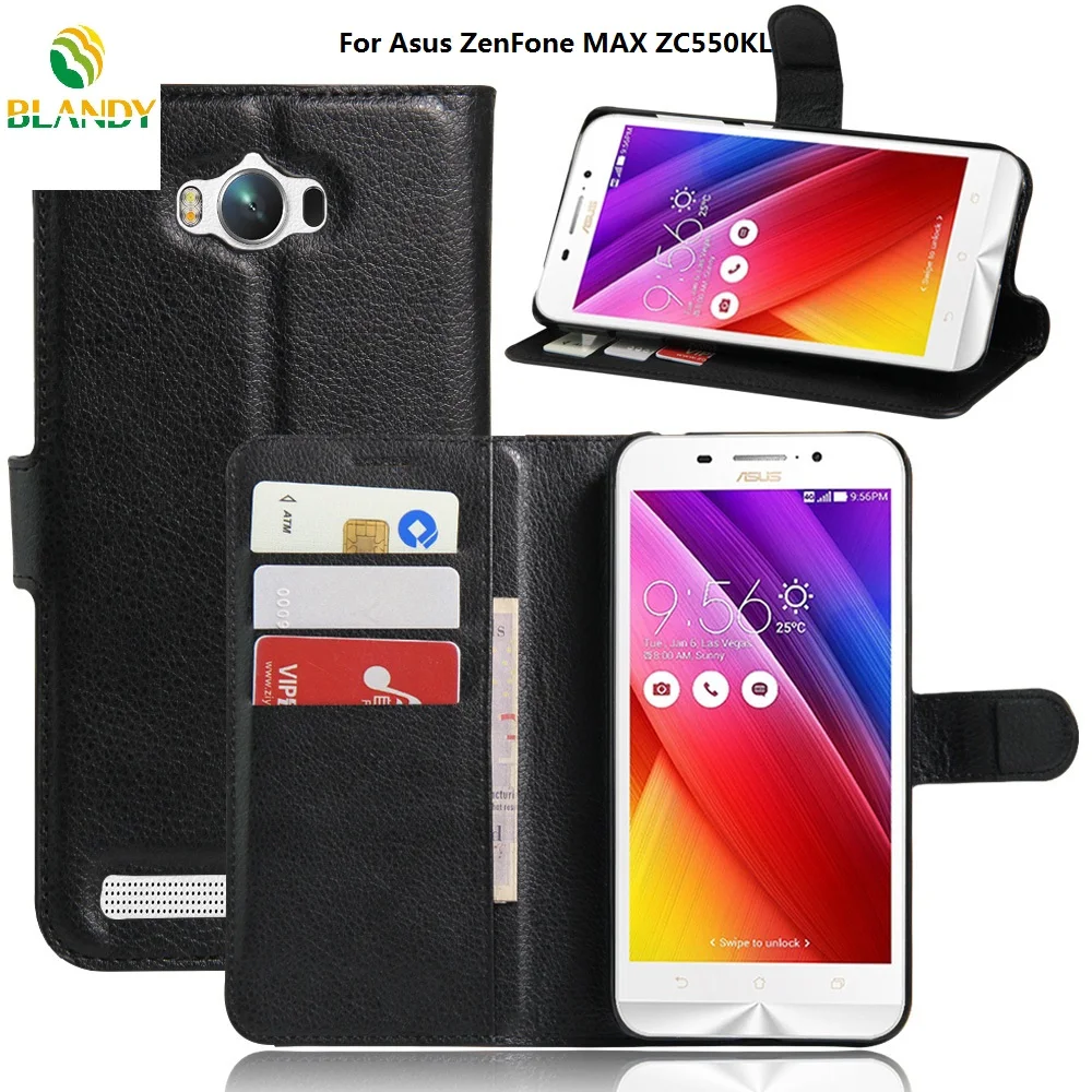 

100 шт./лот для Asus zenfone 4 MAX ZC520KL дизайнерский кошелек для кредитных карт с зернистой фактурой кожаный чехол-подставка для Asus MAX ZC550KL