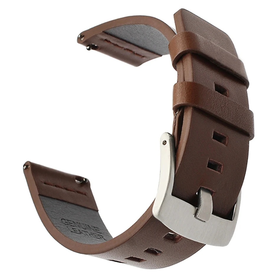 Ремешок из натуральной кожи для Xiaomi Huami Amazfit Bip быстросъемный ремешок ticwatch2 moto 360 2nd