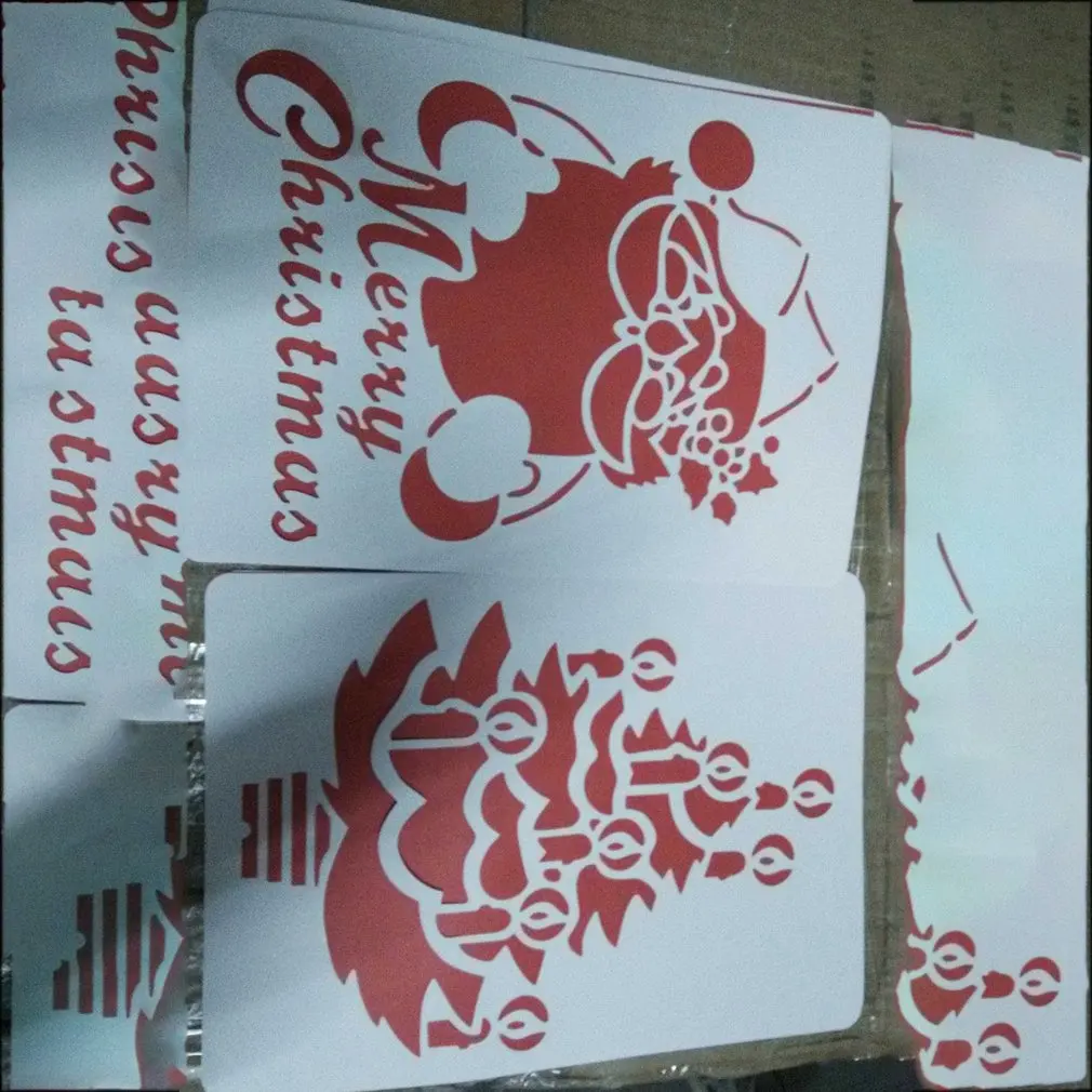 YY3013105 Практичный дизайн Счастливого Рождества нового года спрей шаблон Снежинка окно рождественские игрушки украшение снег шаблон - Цвет: YY3013105