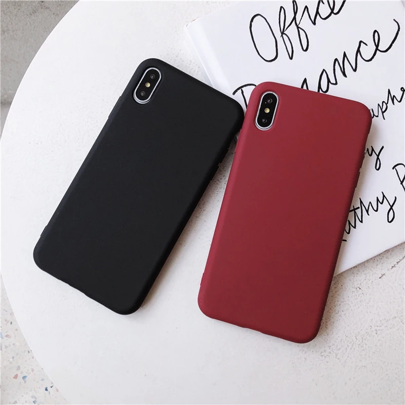 HTMOTXY для iphone XS Max чехол матовый сплошной цвет мягкий ТПУ Тонкий задний Чехол
