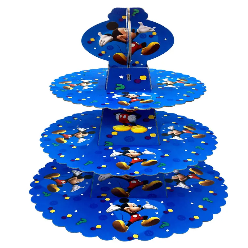 Cake Stand-1-1pcs Горячая disney с Микки Маусом и Минни Маус комплект Мышь heme пластиковые Tablecover бумажный стаканчик, тарелка Семья вечерние детского дня рождения, одежда на день рождения, украшения для украшения - Цвет: Cake Stand-1-1pcs