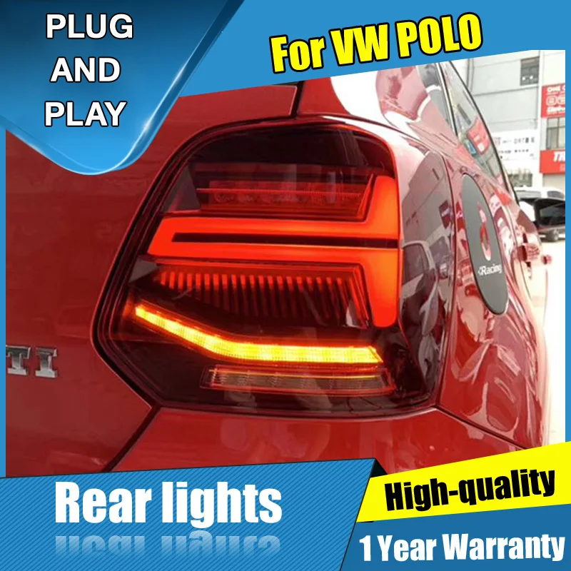 2 шт. автомобильный Стайлинг для VW polo хвост светильник s 2011 2017 светодиодный задний